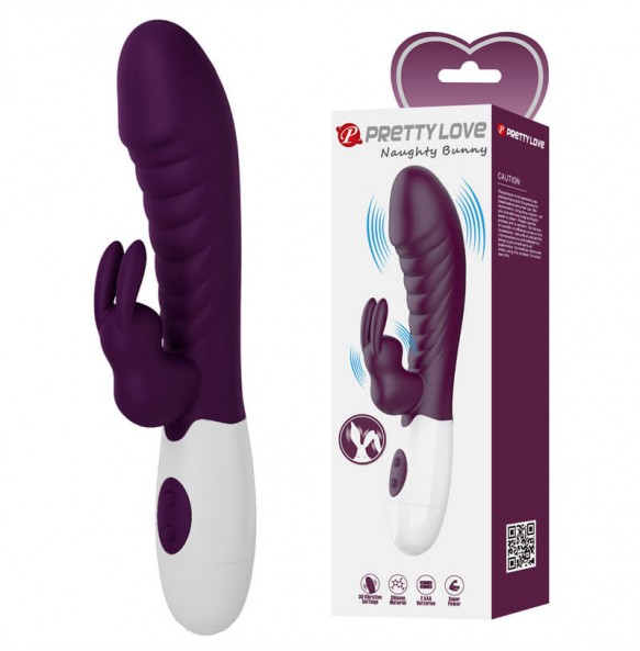 Pretty Love - Naughty Bunny Powerful Vibrating Massager Wand (Battery - Purple) Pretty Love - Naughty Bunny Powerful Vibrating Massager Wand (Battery - Purple)